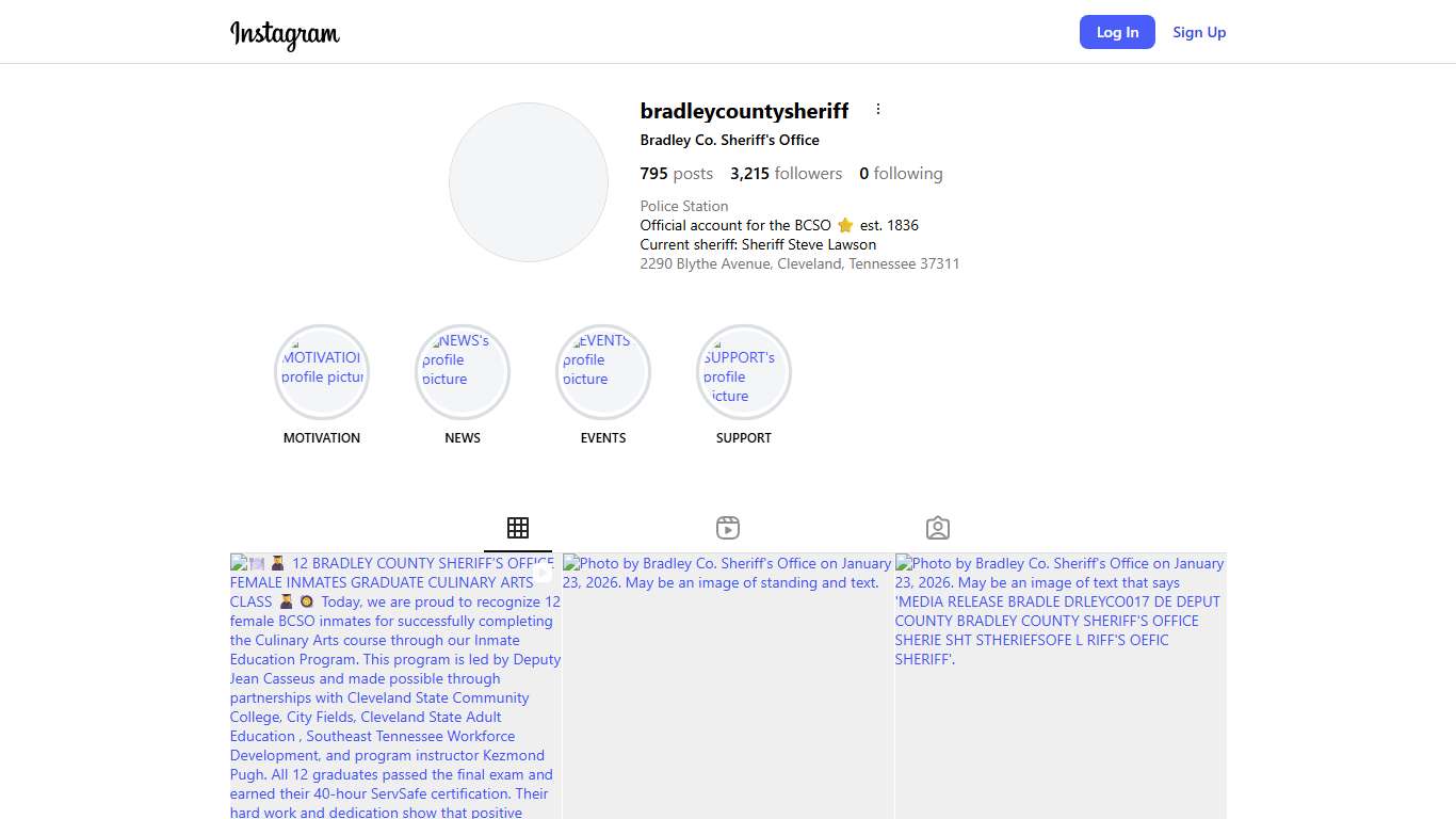 Bradley Co. Sheriff's Office (@bradleycountysheriff) • Instagram photos and videos